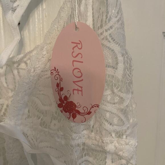 RSlove lace Open Front Lingerie White size large NWT - Picture 5 of 7